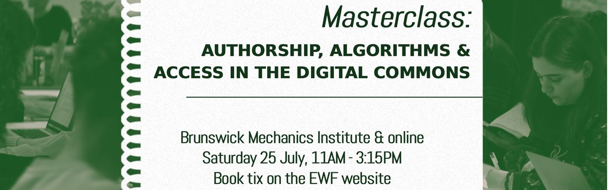 Masterclass: Authorship, Algorithms and Access in the Digital Commons